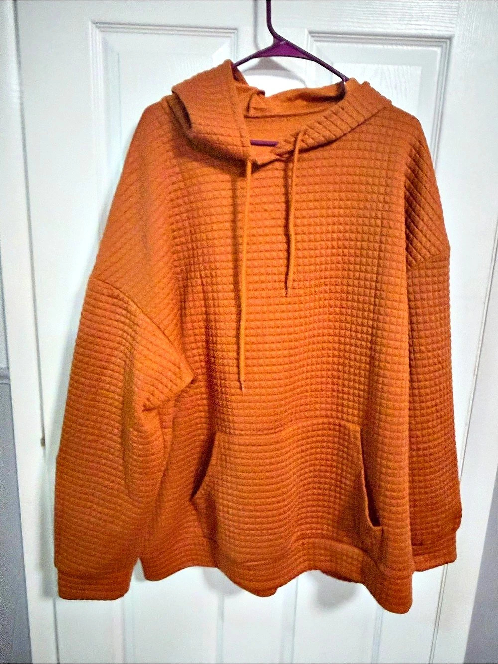 Textured Hoodie in Orange Size 3XL Like New